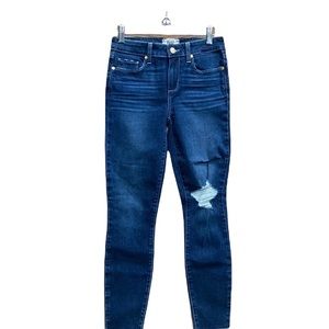 Paige Verdugo Skinny Blue Raw Hem 26
